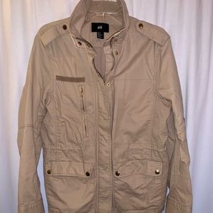 H&M women’s tan utility jacket, size 12